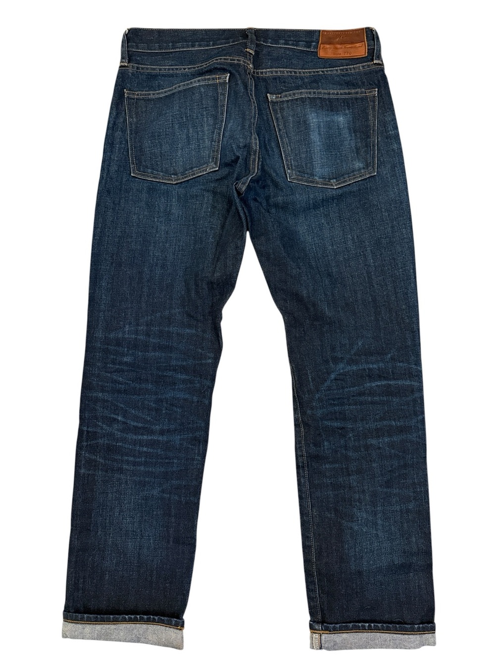 J Crew 770 Straight Jeans 31x30 Fits 32x28 Kaihara Denim Dark Blue Wash Stretch - Picture 3 of 15